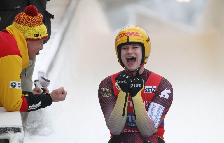 27.01.2023, Oberhof, 6th FIL Sprint World Championships, Weltmeisterschaft 2023, Sprint Damen Finale 
im Bild: Dajana Eitberger (GER) bei der Zieleinfahrt 
Foto: Karina Hessland-Wissel